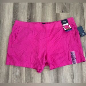 GAP Hot Pink Linen Blend Pull On Shorts Women’s Size XXL NWT